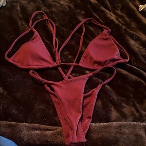 NWOT Maroon Bikini